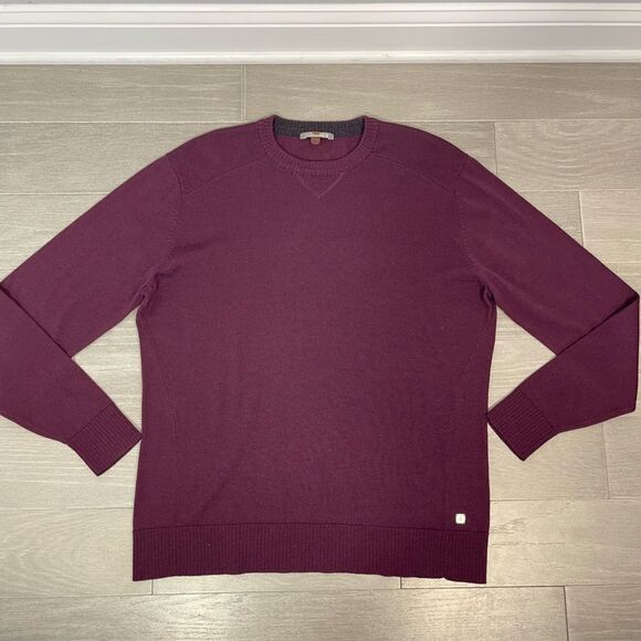Smartwool Kiva Ridge Crew Sweater - Men's XL Burgundy Maroon Merino Wool Blend - Picture 6 of 14